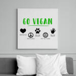 printfashion Go vegan - Vászonkép - Fehér (12697700)