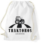 printfashion Traktoros legenda - Sportzsák, Tornazsák - Fehér (6594536)