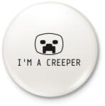 printfashion minecraft creeper - Kitűző, hűtőmágnes - Fehér (3080639)