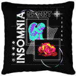 printfashion Insomnia - Párnahuzat, Díszpárnahuzat - Fekete (14555571)