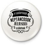 printfashion Legügyesebb néptáncosok - Hónappal - Kitűző, hűtőmágnes - Fehér (7421714)