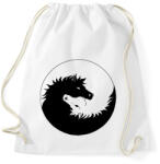 printfashion Lovas jin-jang - Sportzsák, Tornazsák - Fehér (2747286)