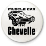 printfashion muscle car 1970 chevelle - Kitűző, hűtőmágnes - Fehér (13340843)