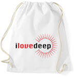 printfashion i-love-deep-grey-red - Sportzsák, Tornazsák - Fehér (559102)
