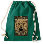 printfashion Vérszomjas farkas - Sportzsák, Tornazsák - Sötétzöld (34050)