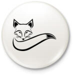 printfashion Róka - Kitűző, hűtőmágnes - Fehér (5024010)