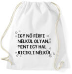 printfashion Szingli csajos - Sportzsák, Tornazsák - Fehér (4777951)