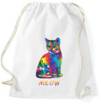 printfashion MEOW - Sportzsák, Tornazsák - Fehér (2888840)