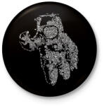 printfashion Űrhajós - Kitűző, hűtőmágnes - Fekete (3092908)