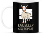 printfashion EAT SLEEP SEX REPEAT - Bögre - Fekete (10365180)