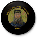 printfashion Van Gogh - Postman - Kitűző, hűtőmágnes - Fekete (9013105)
