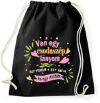 printfashion Van egy csodaszép lányom! - Sportzsák, Tornazsák - Fekete (2410597)