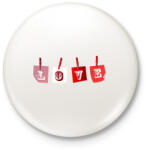 printfashion Valentin nap - Kitűző, hűtőmágnes - Fehér (5169915)