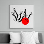 printfashion Bowling - Vászonkép - Fehér (12019786)