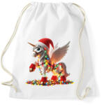 printfashion Karácsonyi Unikornis / Pegazus / póni - Sportzsák, Tornazsák - Fehér (15236972)