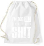 printfashion Shit 3 - Sportzsák, Tornazsák - Fehér (13393131)