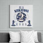 printfashion Kiskatona - Évszámmal - Vászonkép - Fehér (7701627)