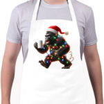 printfashion Vicces Kávézó / teázó karácsonyi party gorilla - But first Coffee - Kötény - Fehér (15256608)