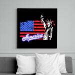 printfashion usa liberty - Vászonkép - Fekete (16216864)