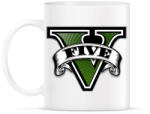 printfashion GTA V logo - Bögre - Fehér (789251)