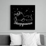 printfashion Sleepysaurus - Vászonkép - Fekete (11678375)