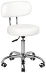 BeautyOne Scaun cosmetic cu spatar BeautyOne Iris Culoare: alb