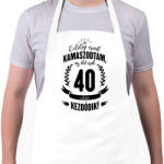 printfashion kamasz-40-black - Kötény - Fehér (4902618)