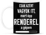 printfashion Csak azért vagyok itt - Bögre - Fekete (5245709)