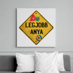 printfashion Legjobb anya - Vászonkép - Fehér (6640163)