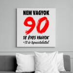 printfashion Nem vagyok 90! - Vászonkép - Fehér (6624283)
