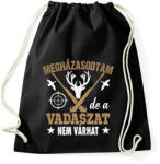 printfashion Megházasodtam de a vadászat nem várhat - Sportzsák, Tornazsák - Fekete (16490181)