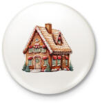 printfashion Házikó - Kitűző, hűtőmágnes - Fehér (15119988)