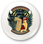 printfashion Motorverseny - Kitűző, hűtőmágnes - Fehér (3074557)