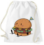 printfashion Szomorú hamburger - Sportzsák, Tornazsák - Fehér (15569695)