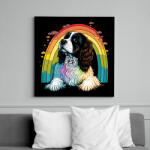 printfashion Cavalier King Charles spániel - Vászonkép - Fekete (14259024)