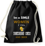 printfashion im a simple women - Sportzsák, Tornazsák - Fekete (1703292)