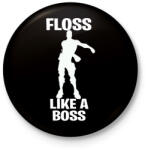 printfashion Floss Like A Boss - Kitűző, hűtőmágnes - Fekete (3095664)