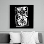 printfashion Ahol a szó kevés. . . - Vászonkép - Fekete (6641568)