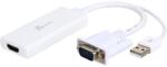 j5create Аудио видео адаптер j5create JDA214, VGA/USB мъжко - HDMI женско, Бял (J5-JDA214) - hits