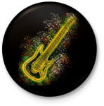 printfashion Gitár - Kitűző, hűtőmágnes - Fekete (13070273)