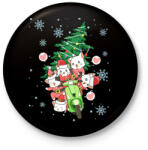 printfashion Christmas Vespa - Kitűző, hűtőmágnes - Fekete (3100027)