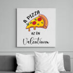 printfashion Pizza Valentin nap - Vászonkép - Fehér (6639709)