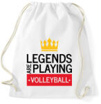 printfashion Legends are playing volleyball - Sportzsák, Tornazsák - Fehér (7160143)