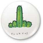 printfashion Fucktus - Kitűző, hűtőmágnes - Fehér (14000767)