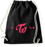 printfashion Twice Love - Sportzsák, Tornazsák - Fekete (2518699)