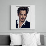 printfashion Johnny Depp - Vászonkép - Fehér (6630876)