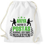 printfashion Anya vagyok és postás - Sportzsák, Tornazsák - Fehér (9012008)