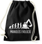 printfashion Markolós evolúció - Sportzsák, Tornazsák - Fekete (4763058)