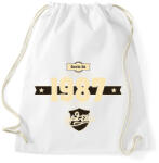 printfashion born-in-1987-cream-choco - Sportzsák, Tornazsák - Fehér (630852)