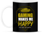 printfashion GAMING MAKES ME HAPPY - Bögre - Fekete (2403586)